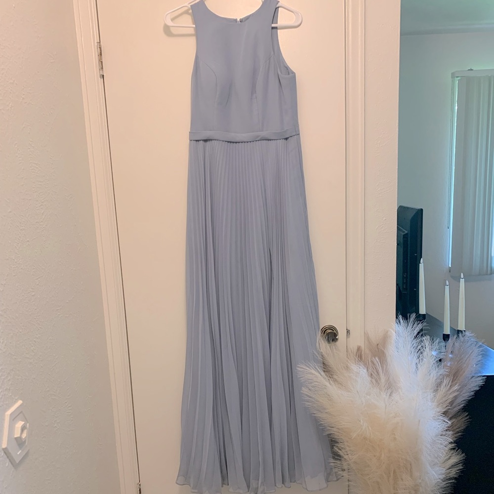 Azazie Dusty Blue Lindie Bridesmaid Dress